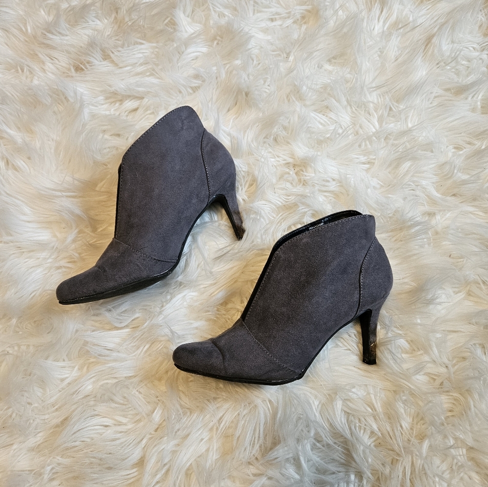 Grey high heels